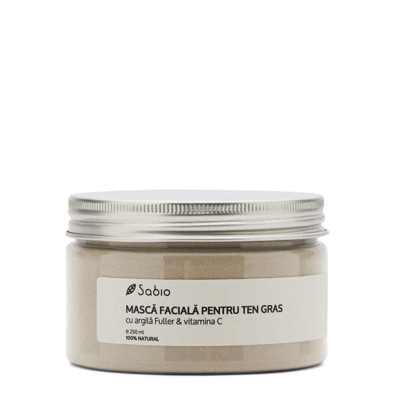 Mască facială ten gras - Argilă Fuller & Vitamina C