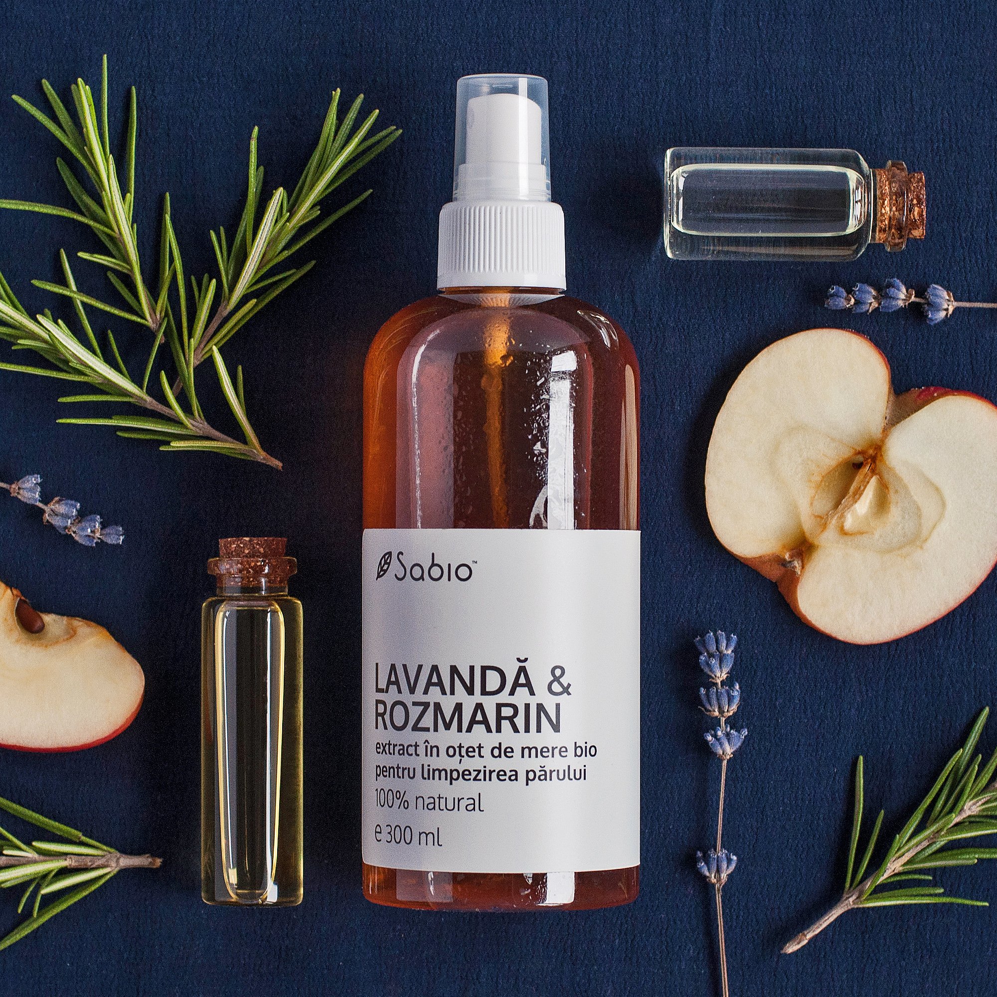 Lavender & Rosemary Extract in organic apple cider vinegar - for hair clarification