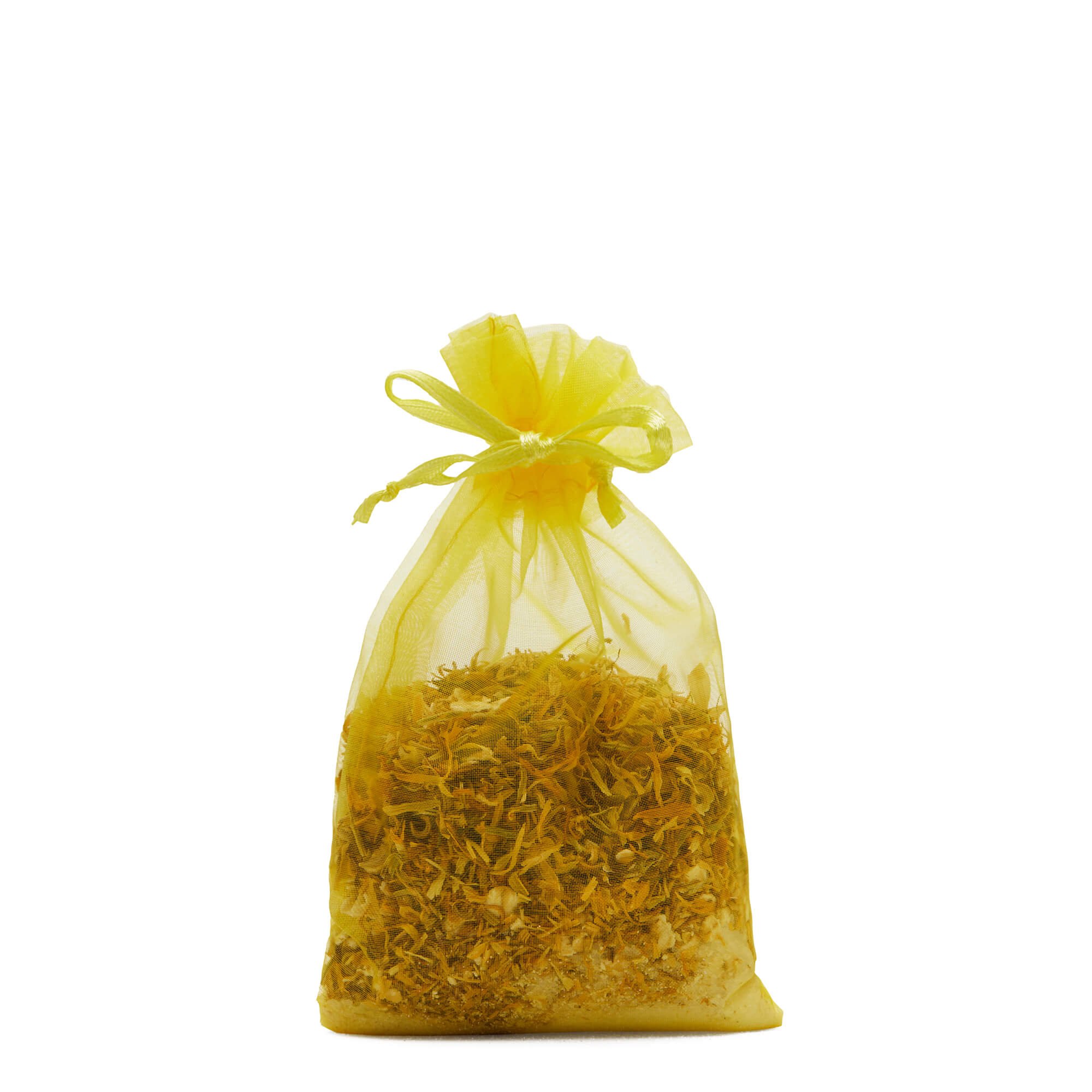 Bath sachet with teas, Epsom salt, and oats