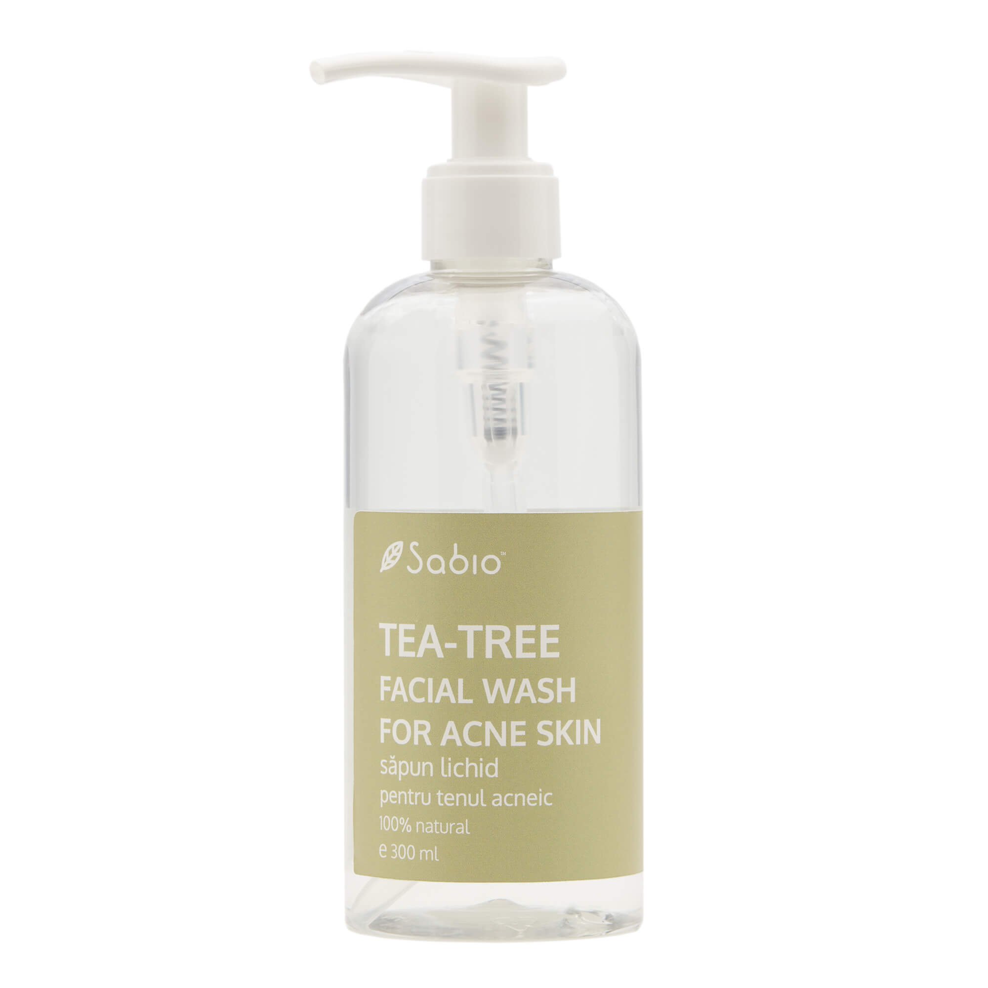 Săpun lichid facial cu tea-tree pentru tenul acneic