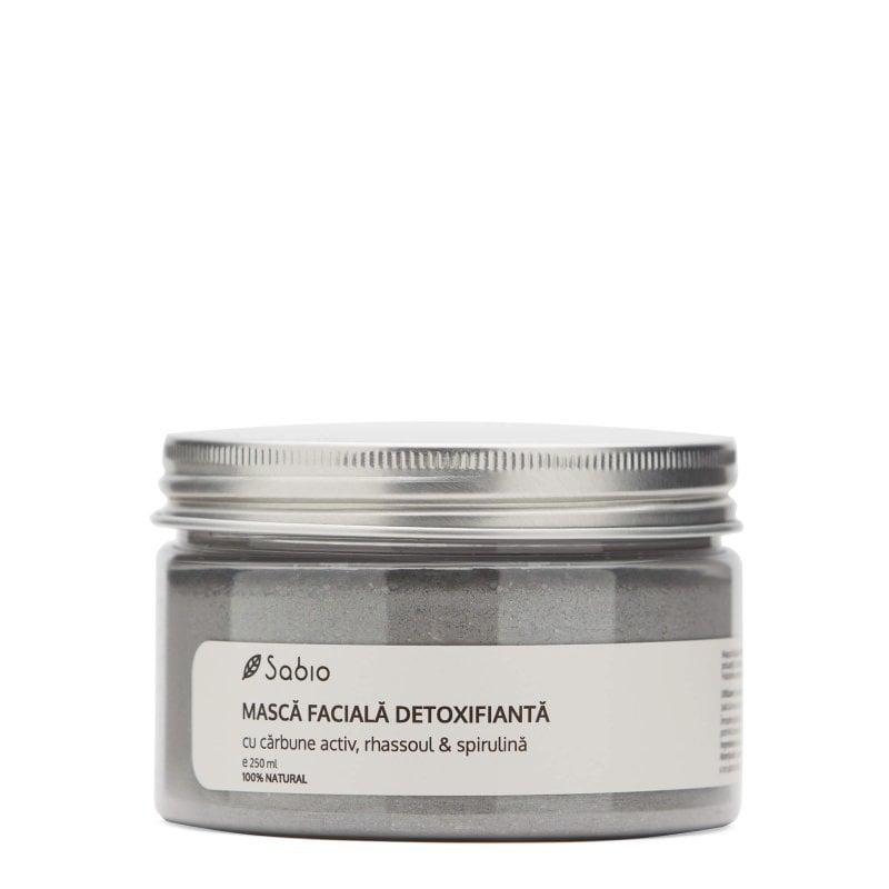 Detoxifying facial mask - Activated Charcoal, Rhassoul & Spirulina